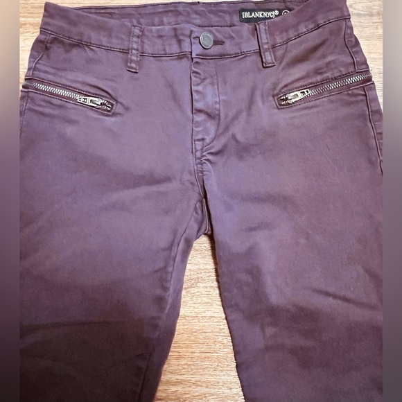BlankNYC Ox Blood moto utility skinny denim jeans Size 27 Excellent condition - Picture 5 of 10